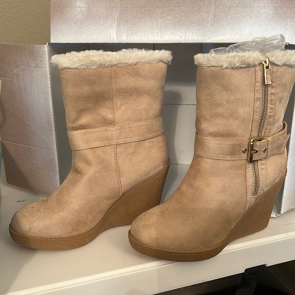 Wild Diva suede ankle bootie